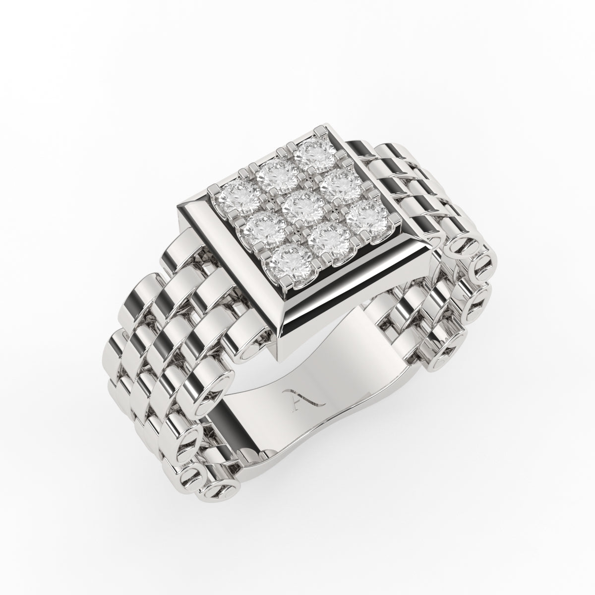 Unique Two Tone Diamond Ring For Men