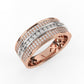 Tripple Row Diamond Band For Men