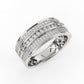 Tripple Row Diamond Band For Men