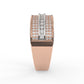 Tripple Row Diamond Band For Men