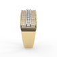 Tripple Row Diamond Band For Men