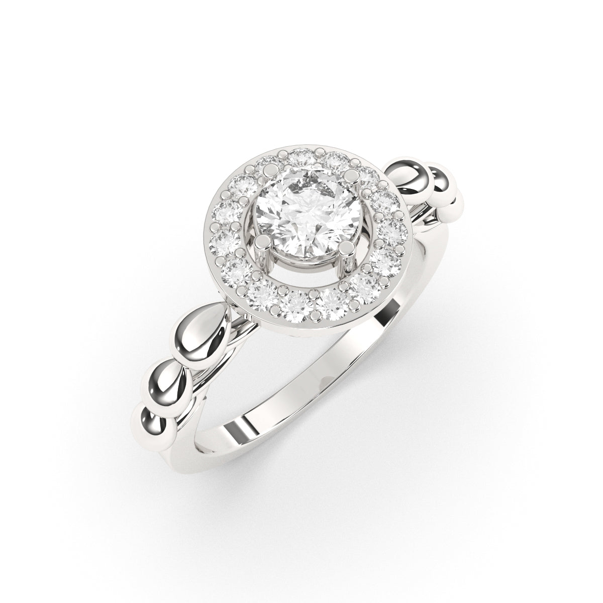 Halo Circular Diamond Ring