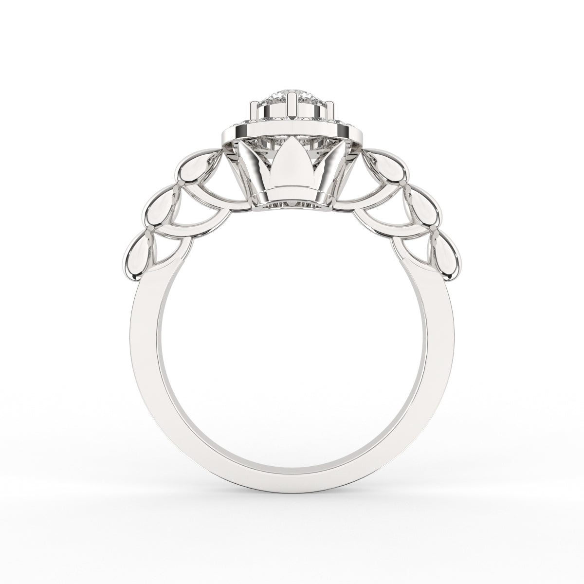 Halo Circular Diamond Ring