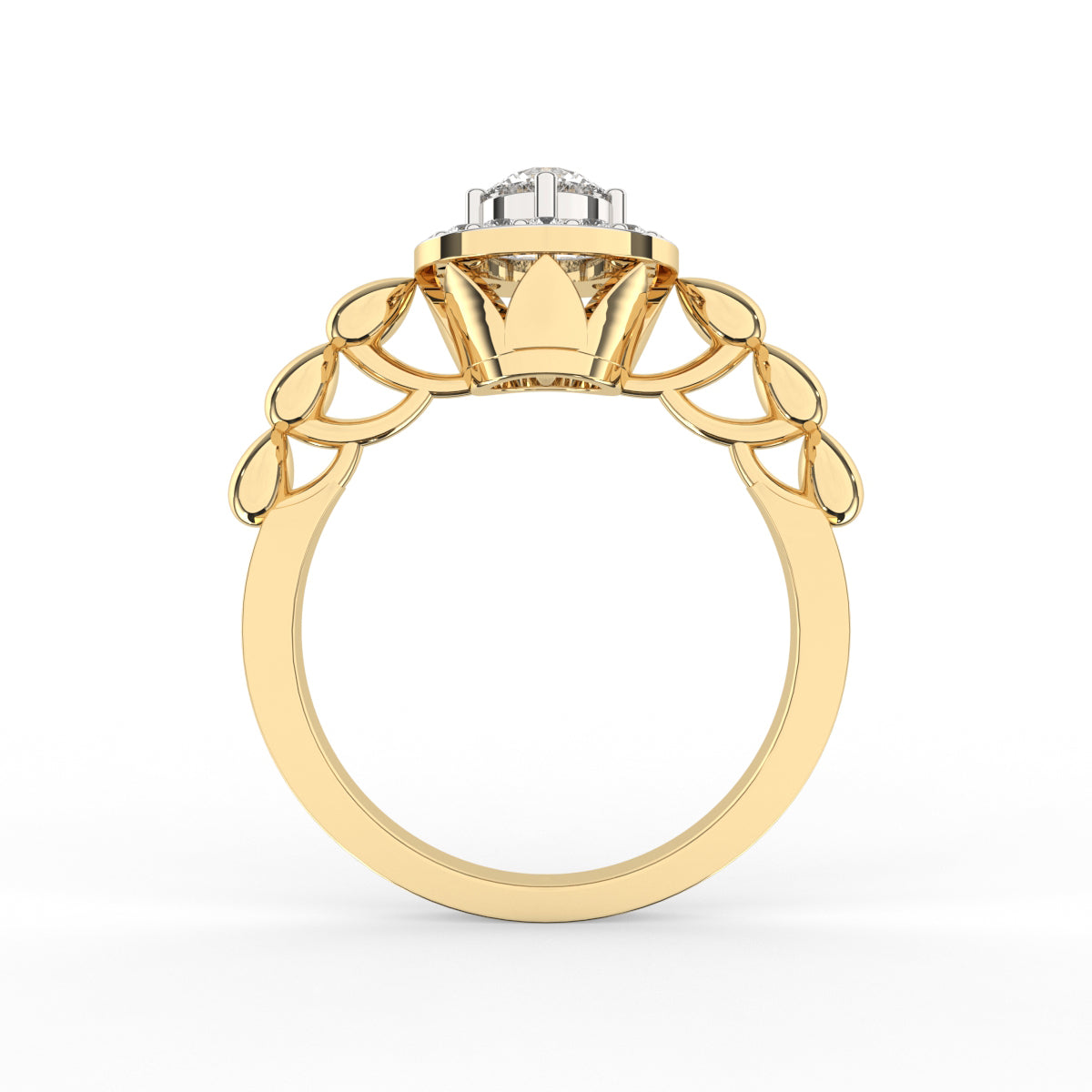 Halo Circular Diamond Ring