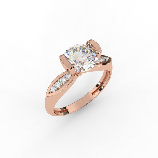 Solitaire Barset Diamond Ring