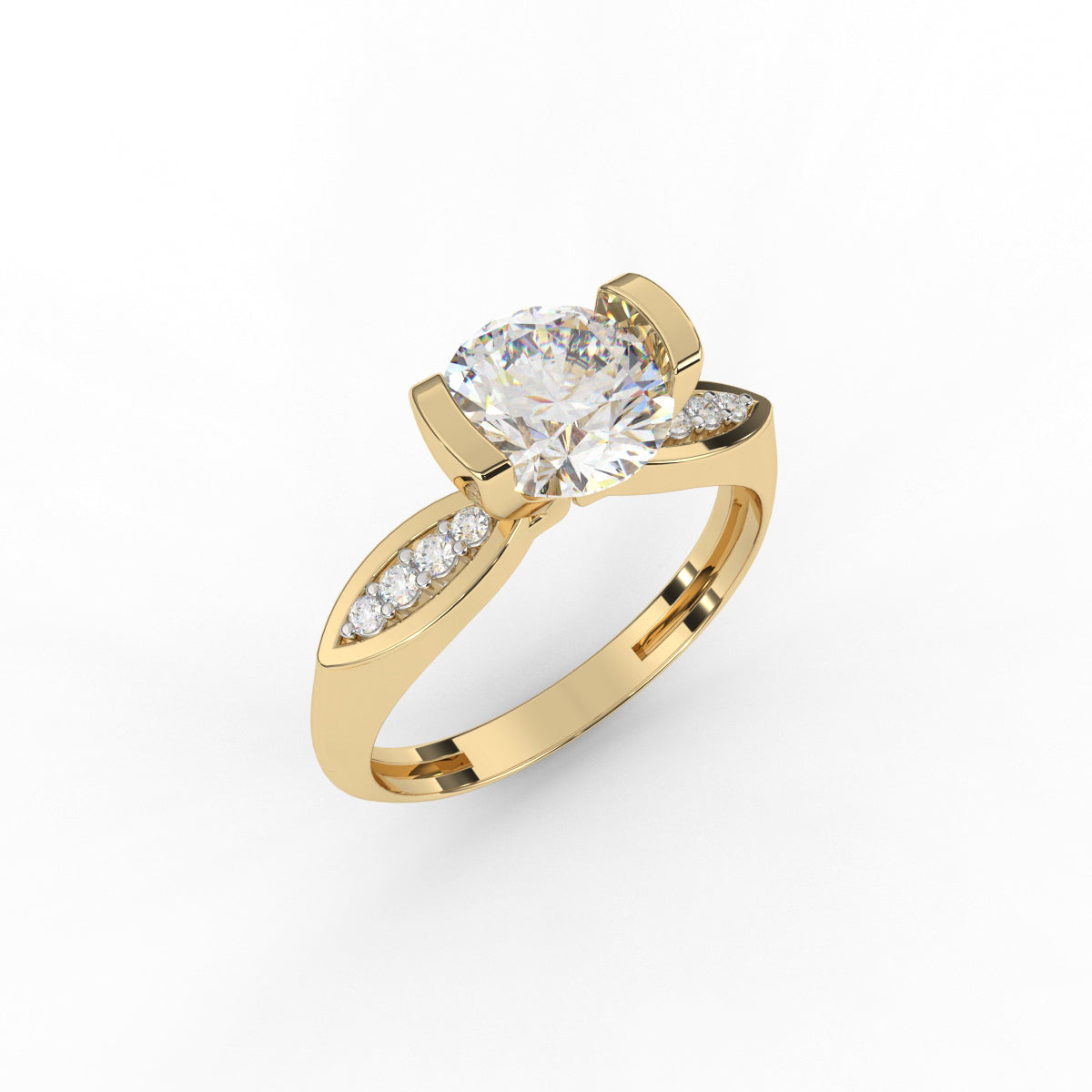 Solitaire Barset Diamond Ring