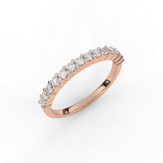 Minimalistic Diamond Wedding Band Ring