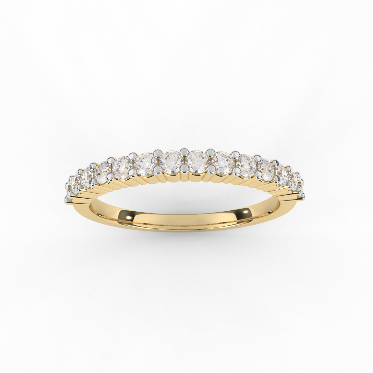 Minimalistic Diamond Wedding Band Ring