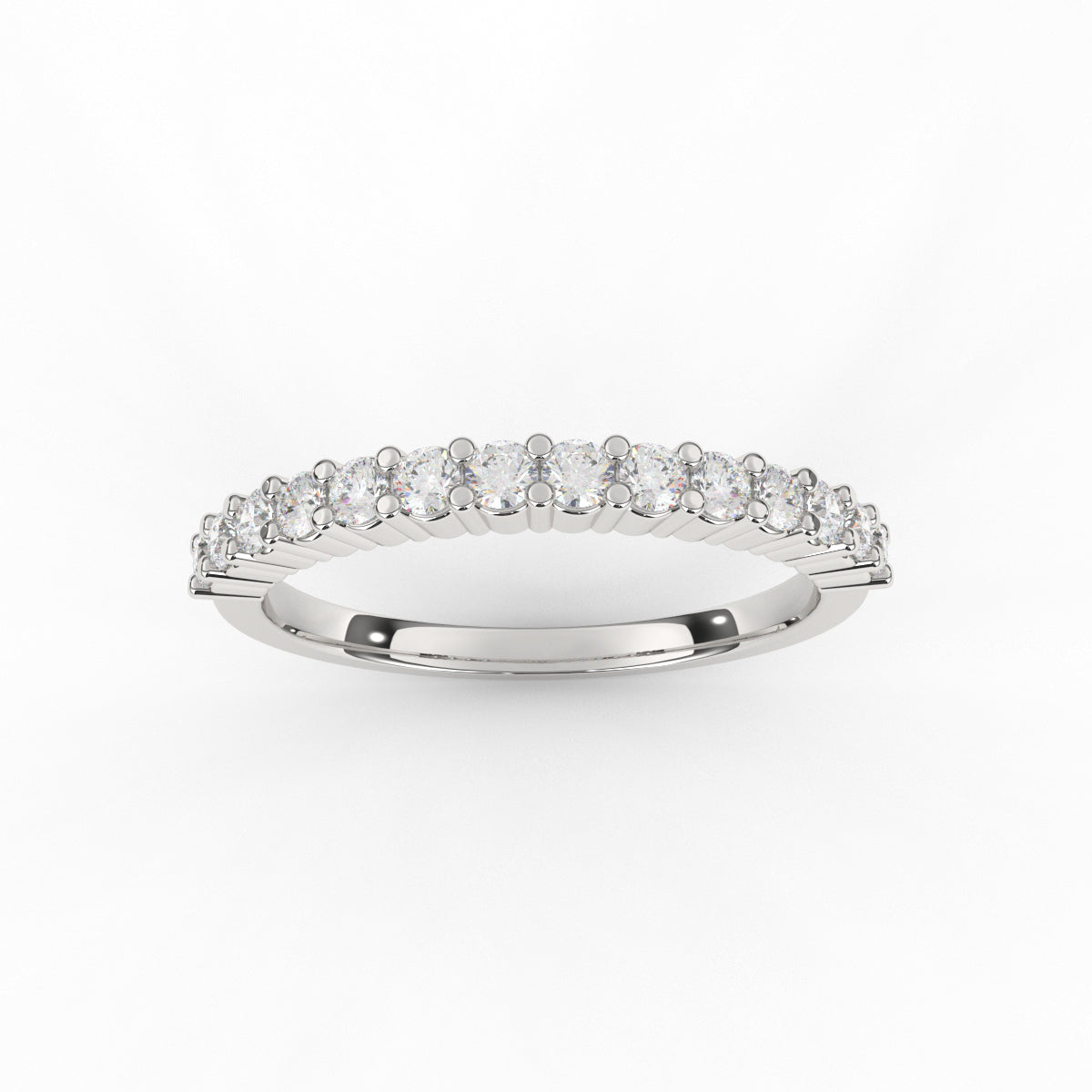 Minimalistic Diamond Wedding Band Ring