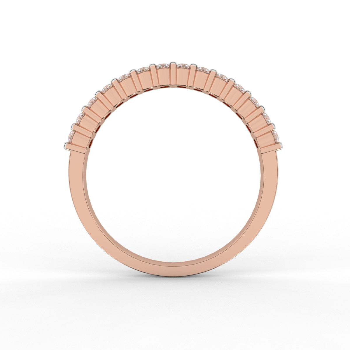 Minimalistic Diamond Wedding Band Ring