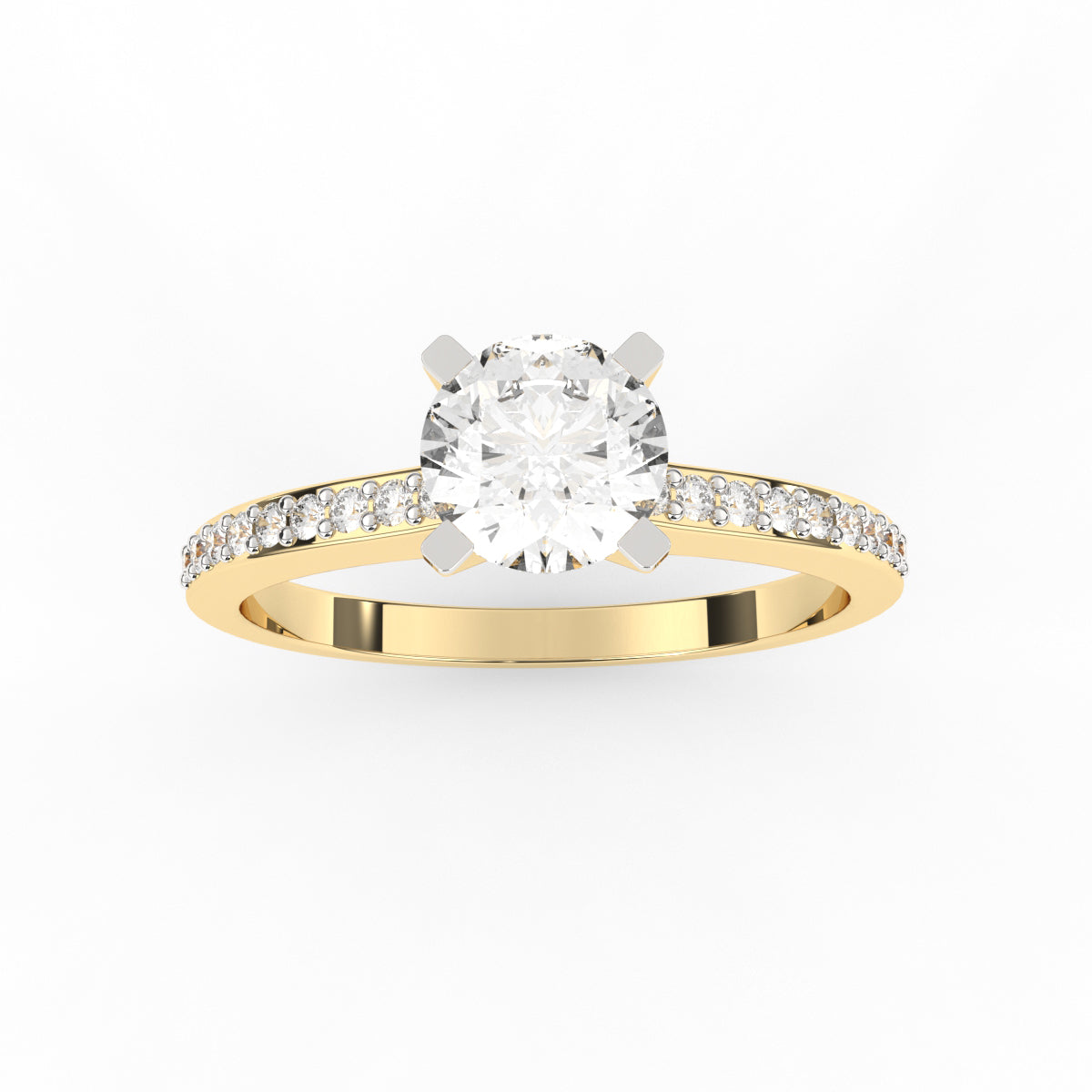 Accent Solitaire Diamond Ring