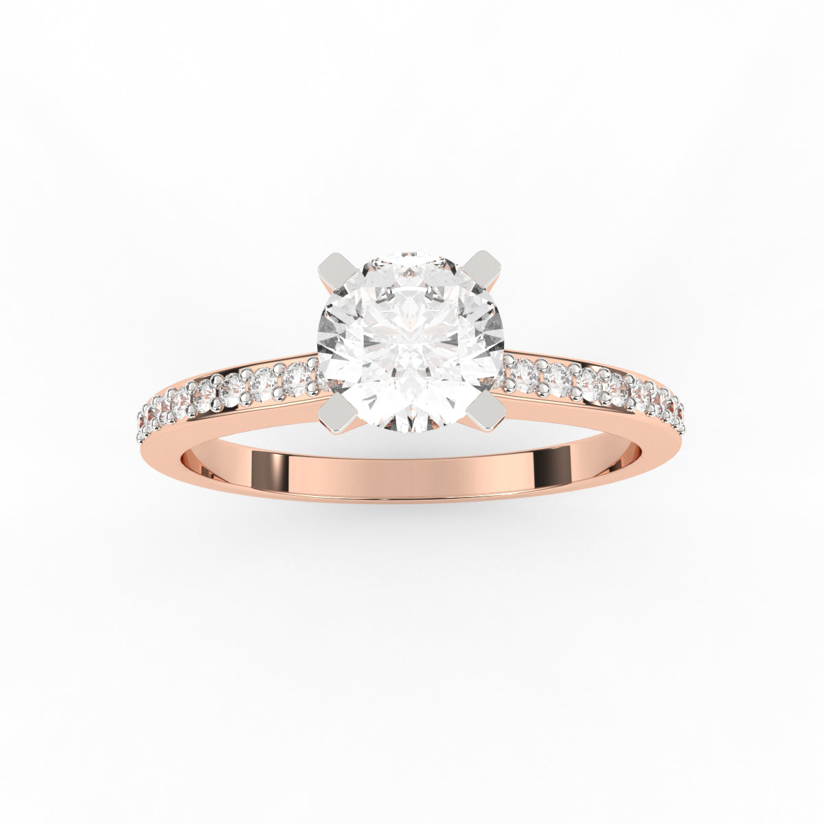 Accent Solitaire Diamond Ring