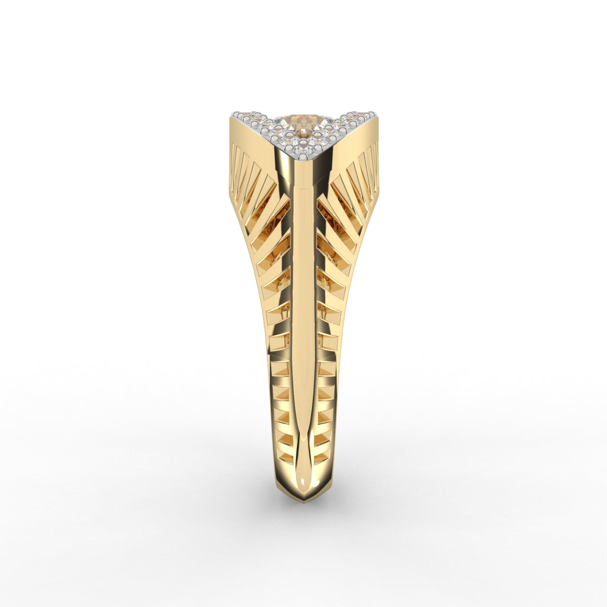 Solitaire Shimmering Eye Ring