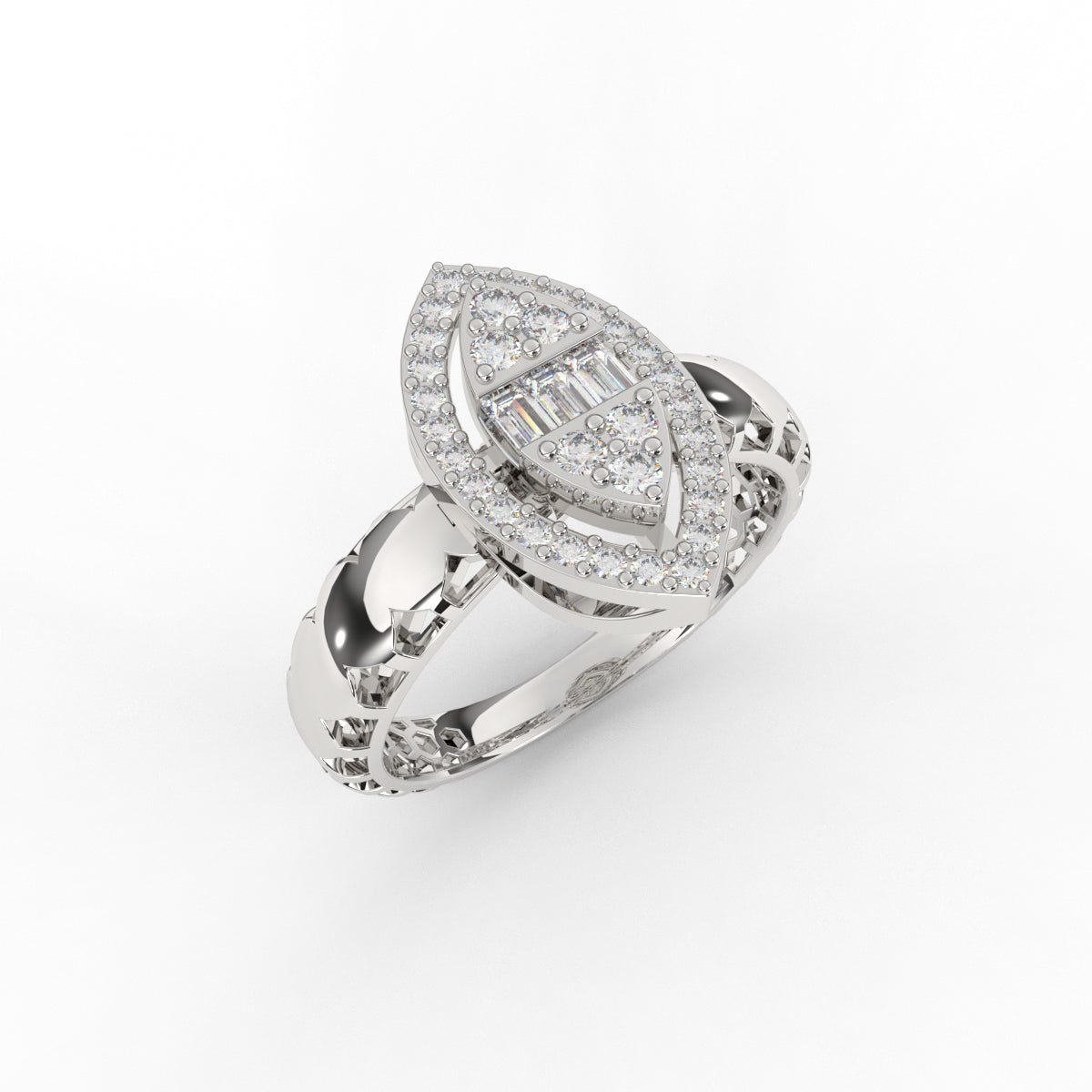 Cluster Marquise Diamond Ring