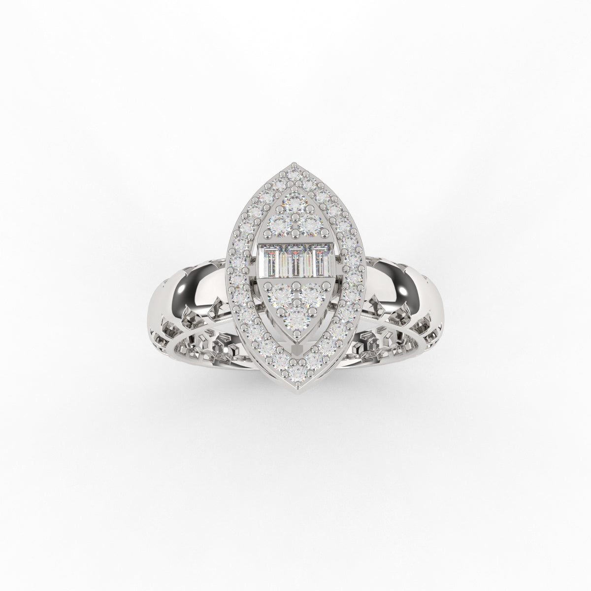 Cluster Marquise Diamond Ring