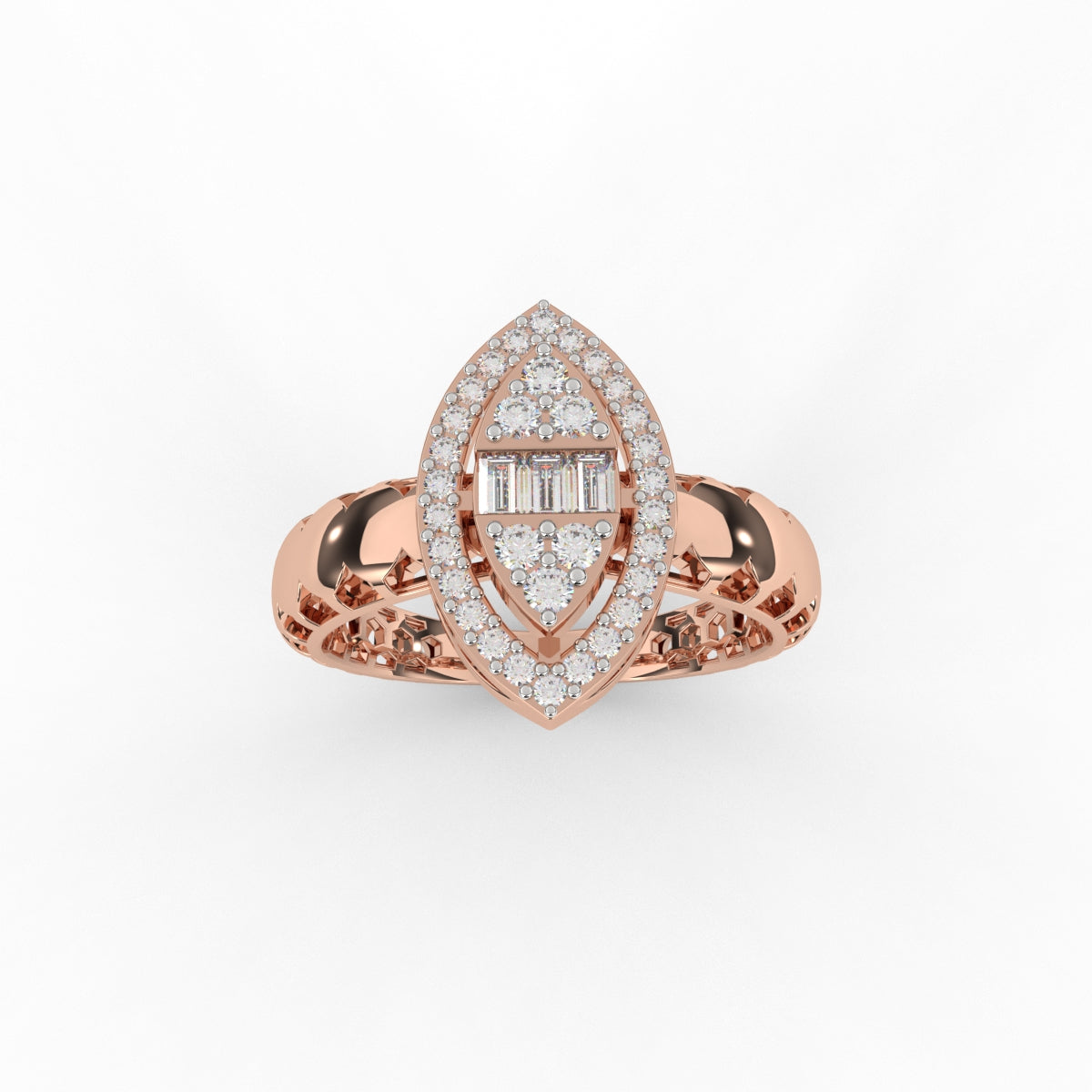 Cluster Marquise Diamond Ring