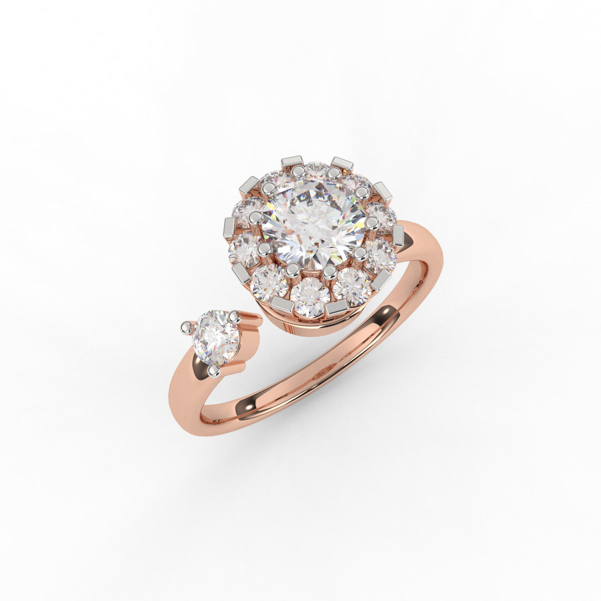 Dazzle Round Halo Diamond Ring