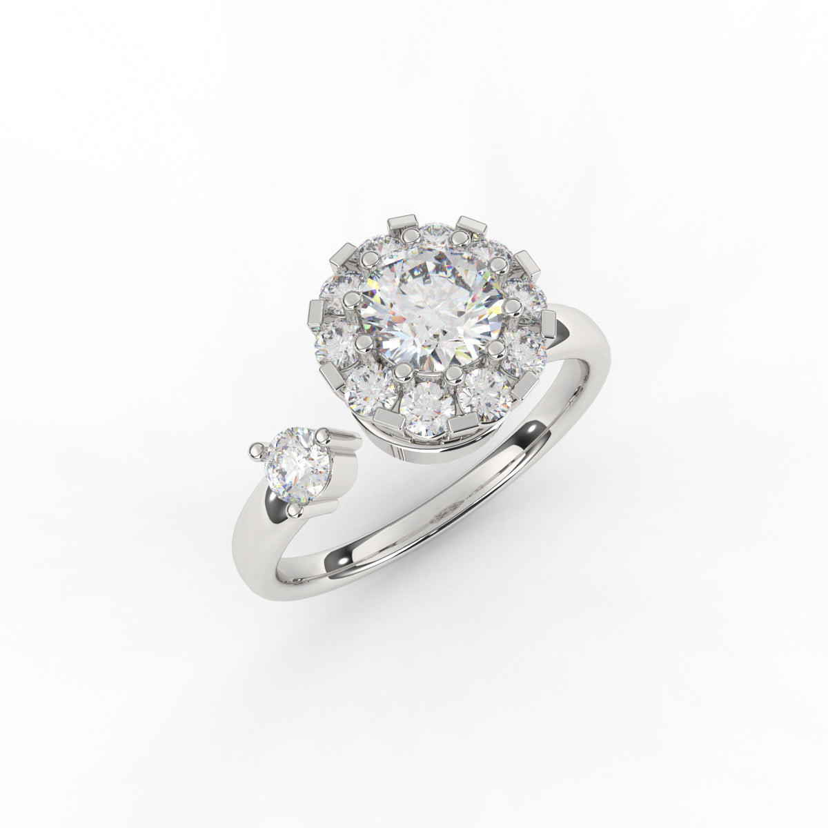 Dazzle Round Halo Diamond Ring