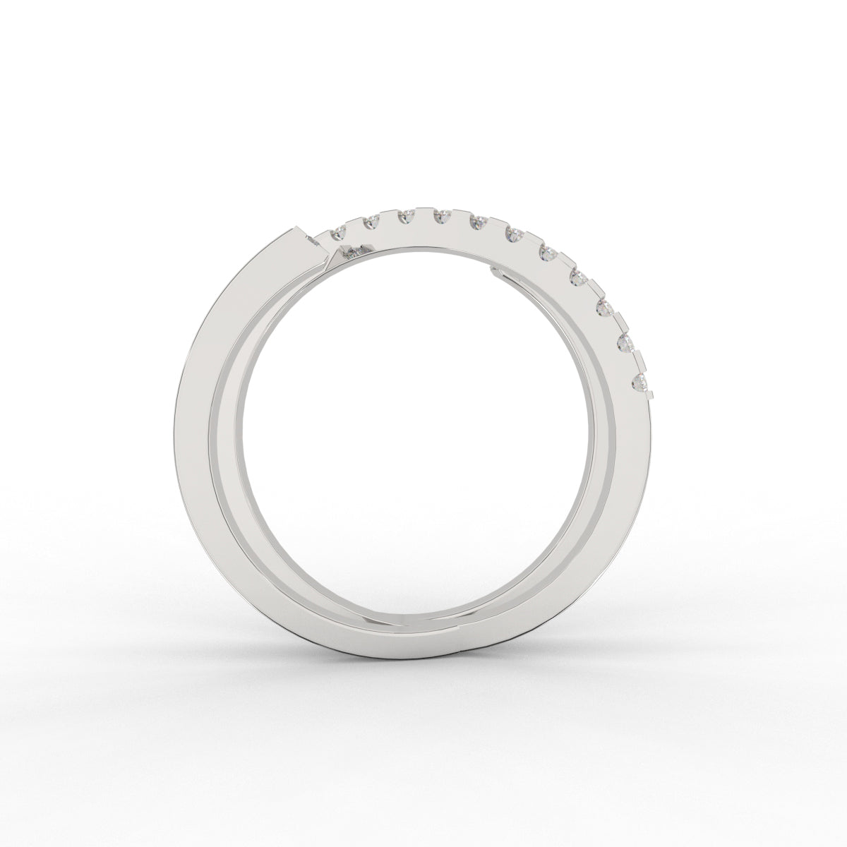 Twist Band Open Diamond Ring