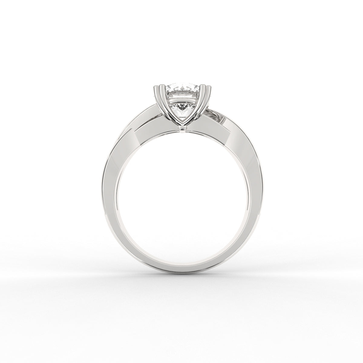 Double Prongs Solitare Diamond Ring