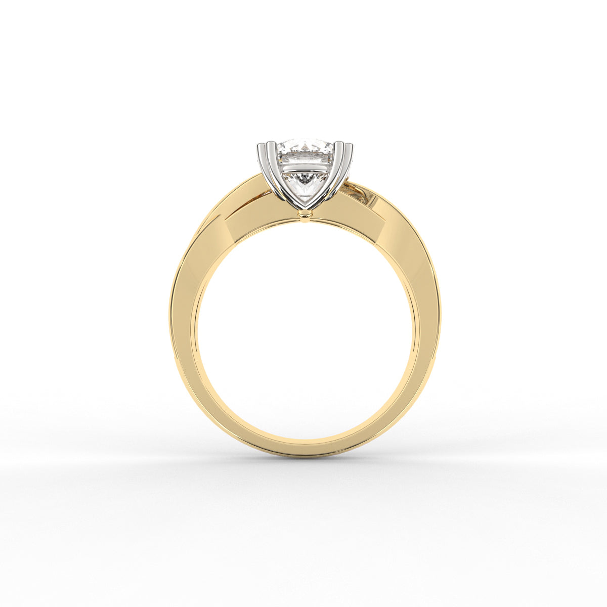 Double Prongs Solitare Diamond Ring