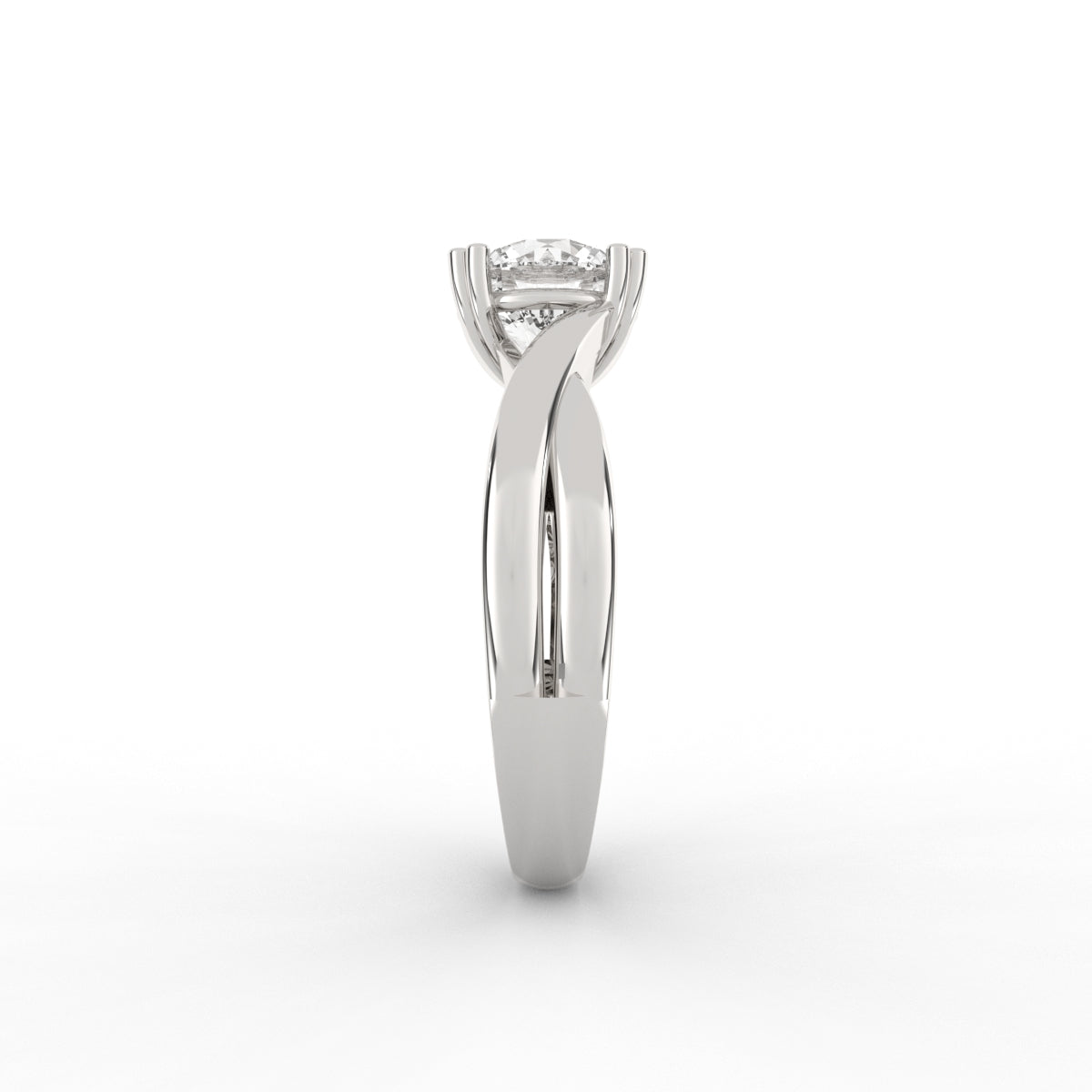 Double Prongs Solitare Diamond Ring