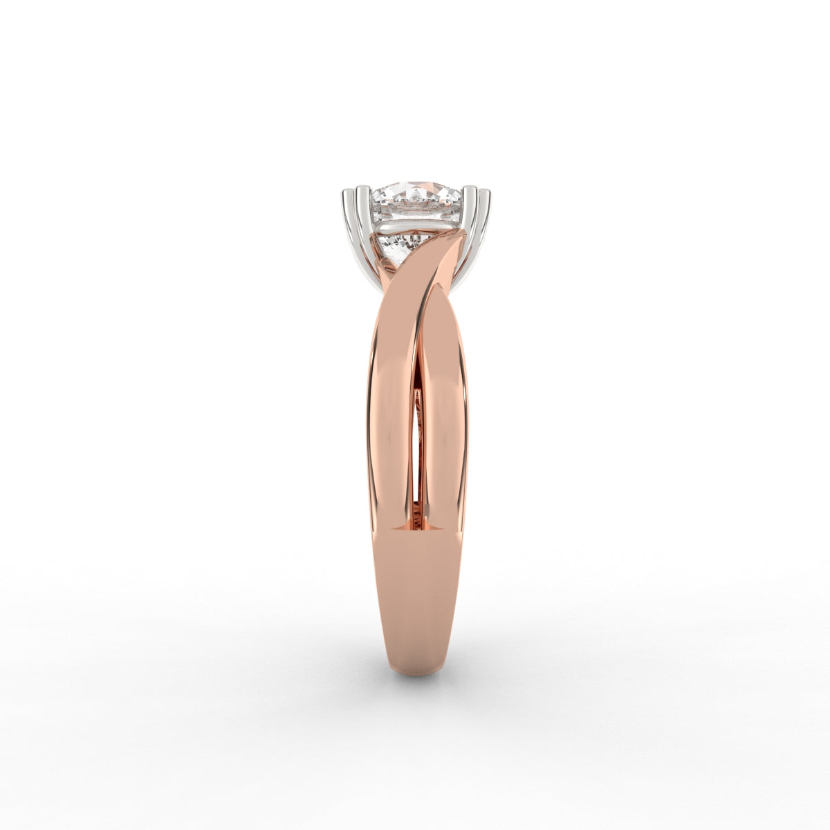 Double Prongs Solitare Diamond Ring