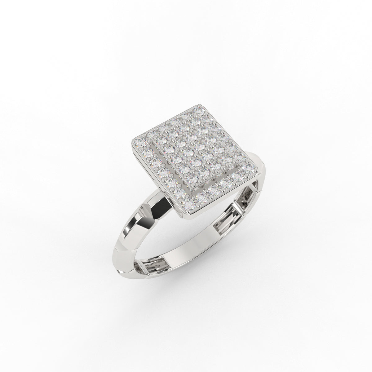 Sparkling Radiant Shaped Ring