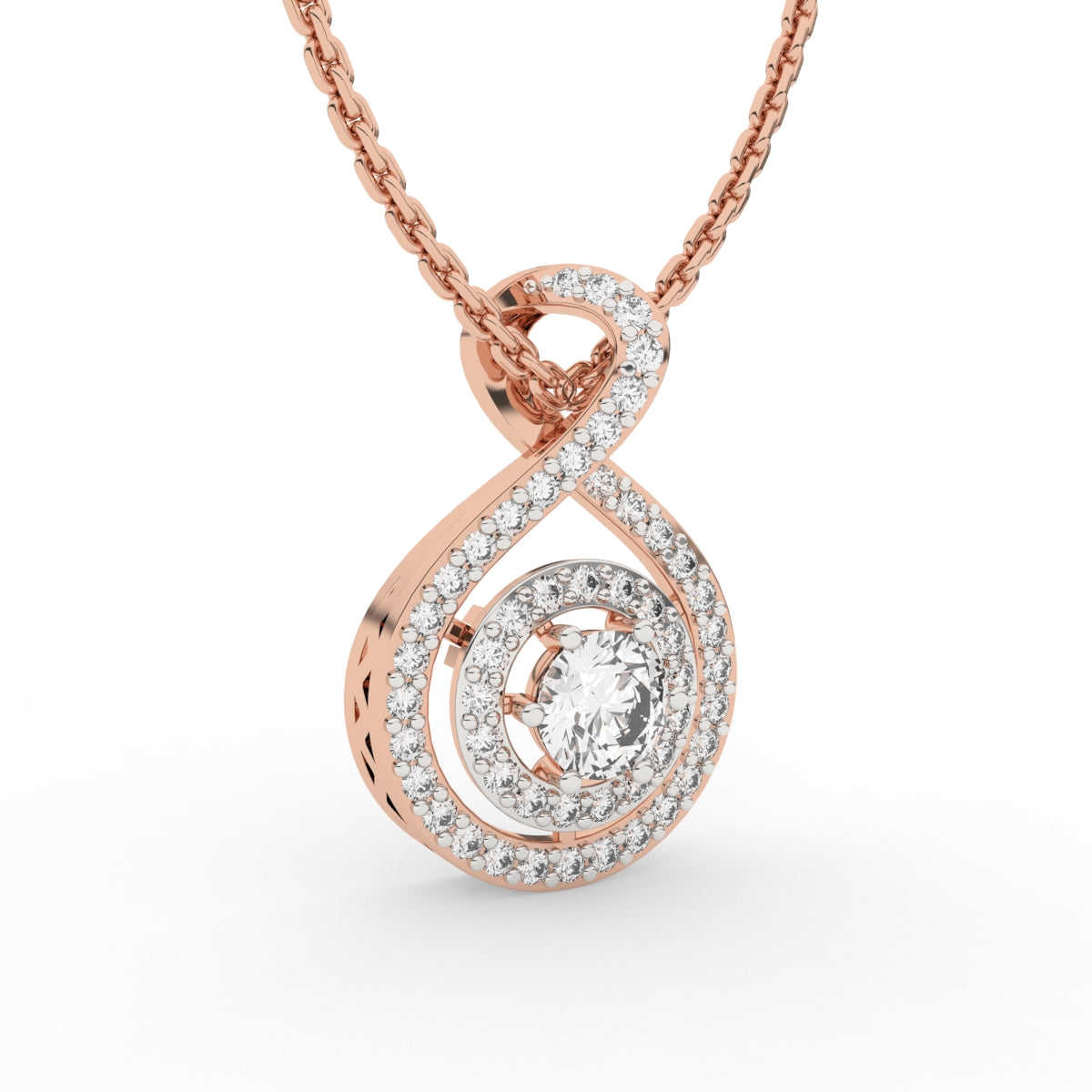 Curved Diamond Pendant