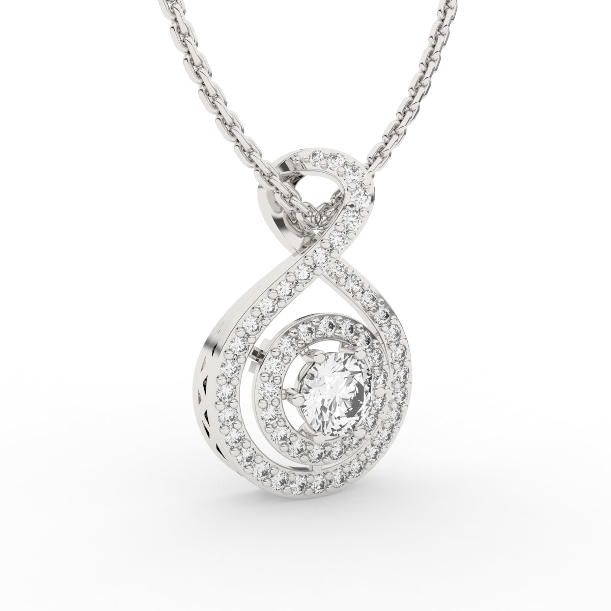 Curved Diamond Pendant