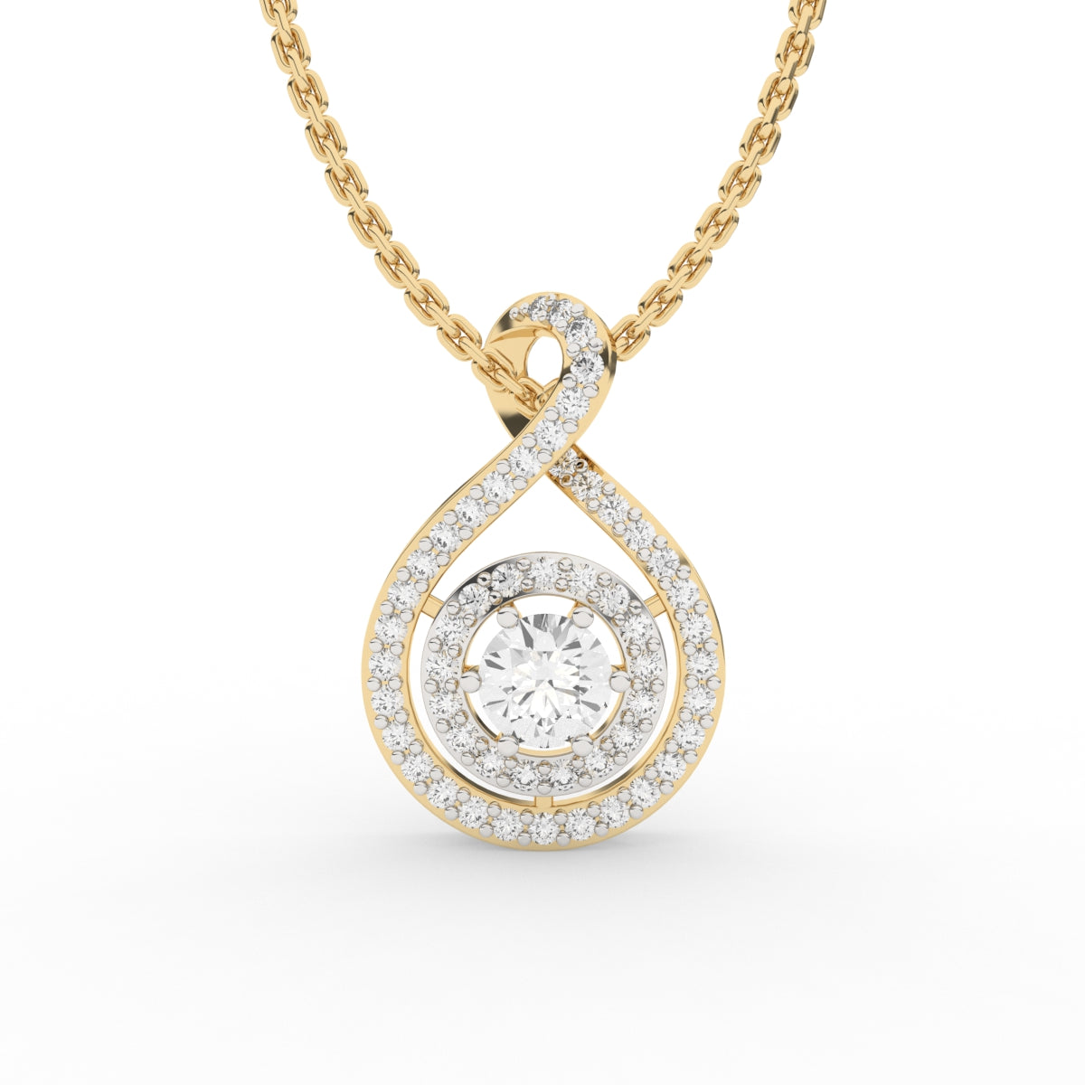 Curved Diamond Pendant