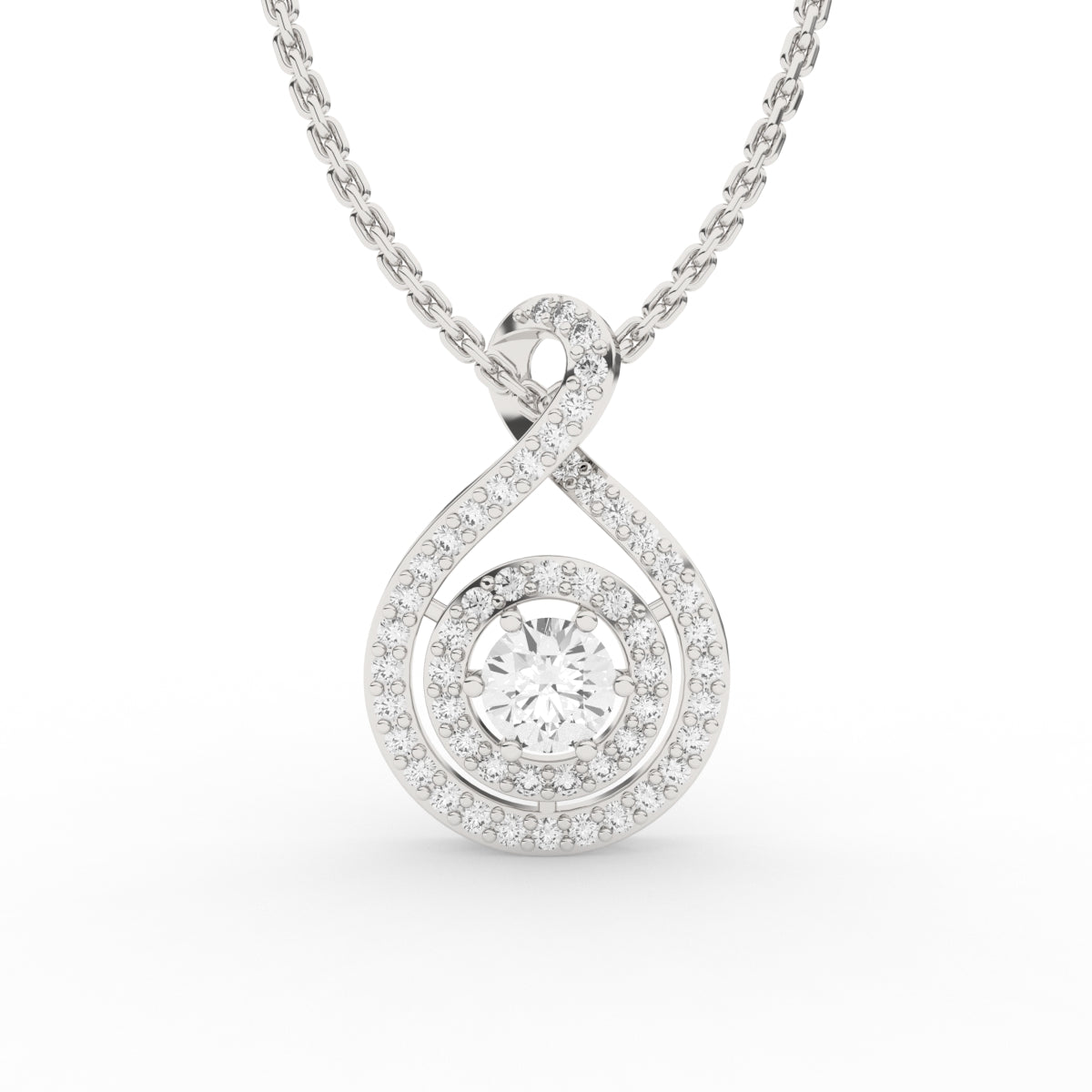 Curved Diamond Pendant