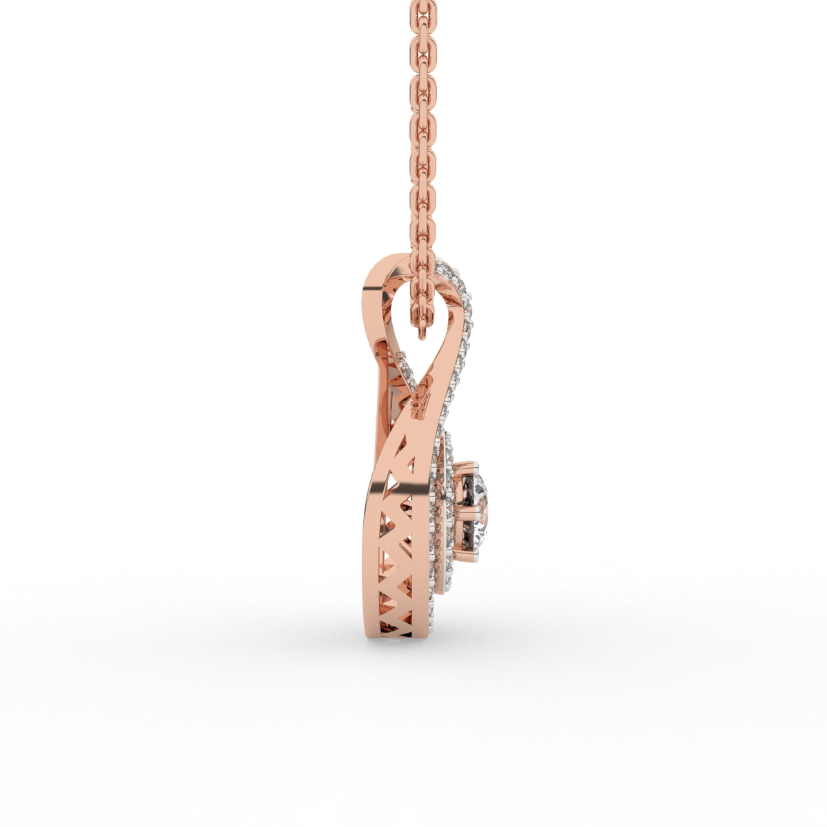 Curved Diamond Pendant