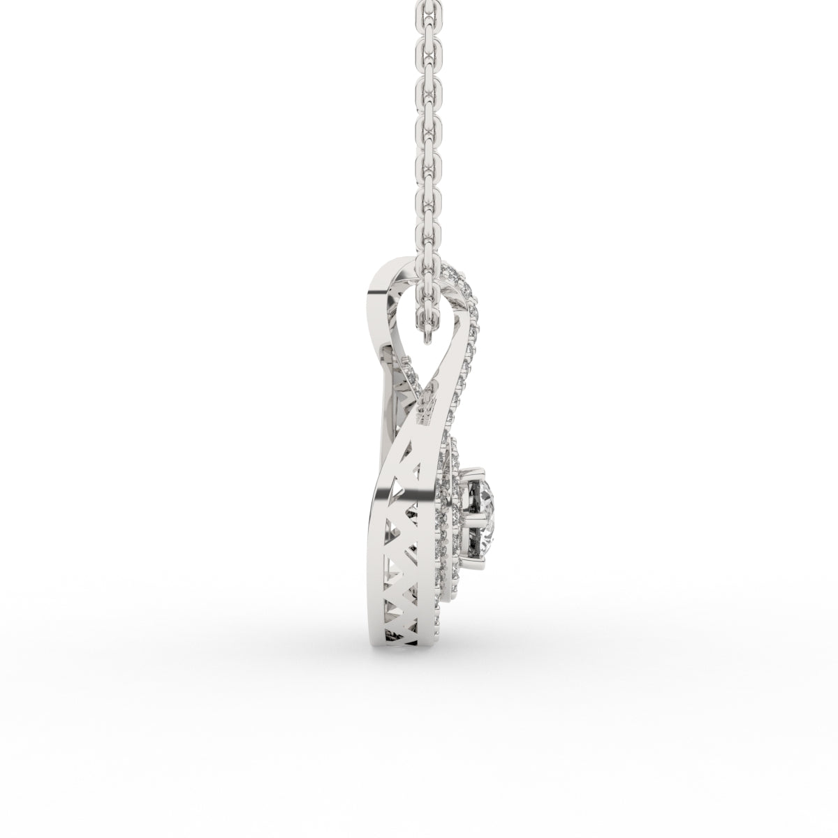 Curved Diamond Pendant