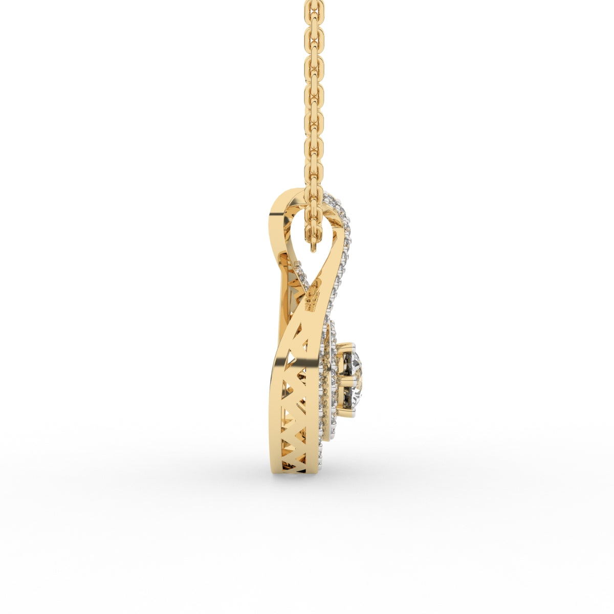 Curved Diamond Pendant