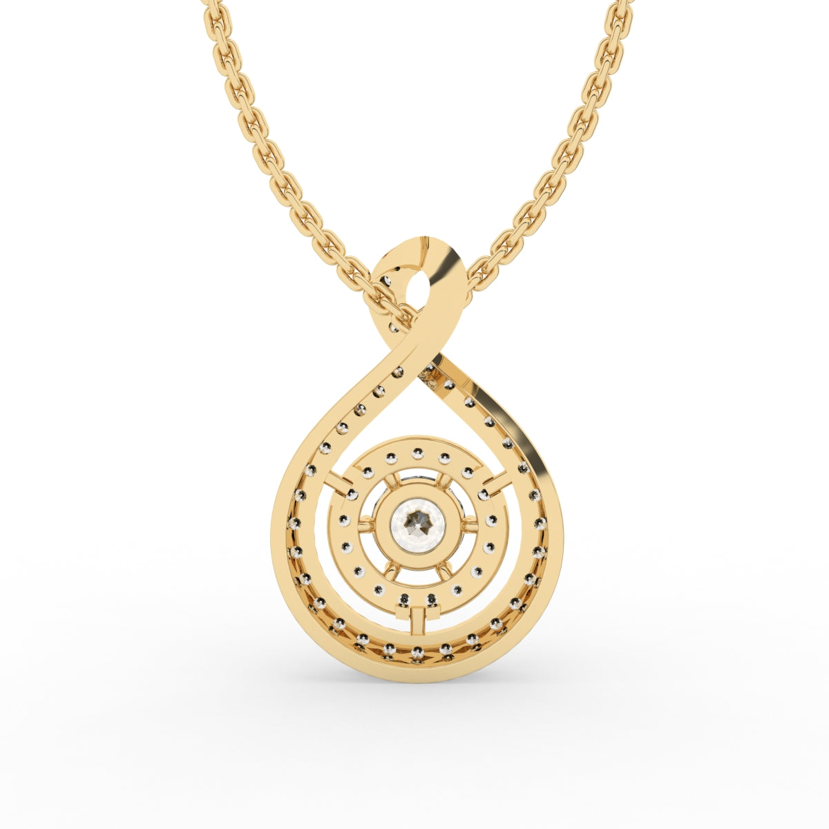 Curved Diamond Pendant