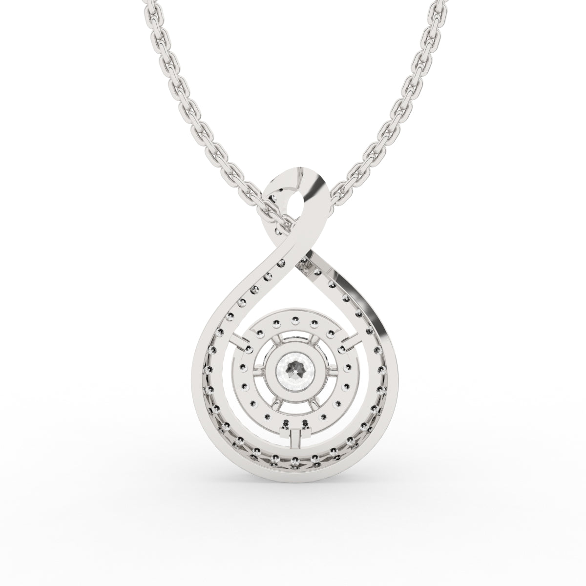 Curved Diamond Pendant