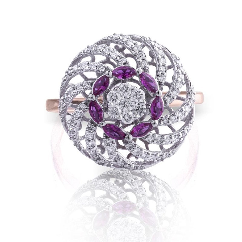 Medallion Diamond Ring