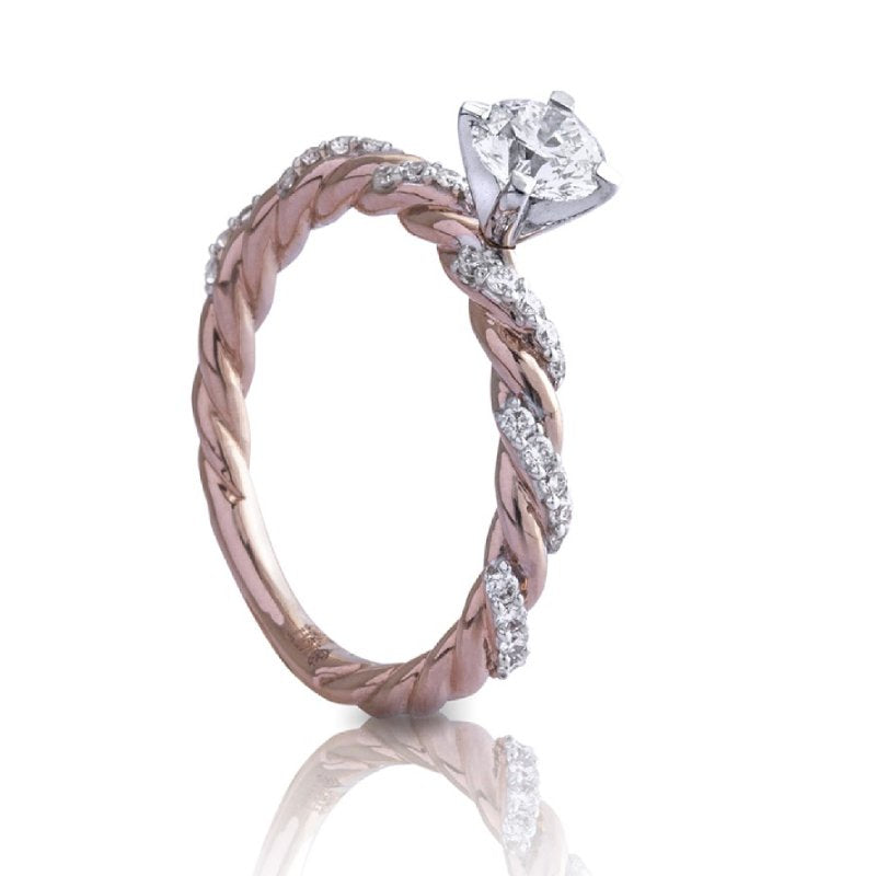 Shimmering Cuban Diamond Ring