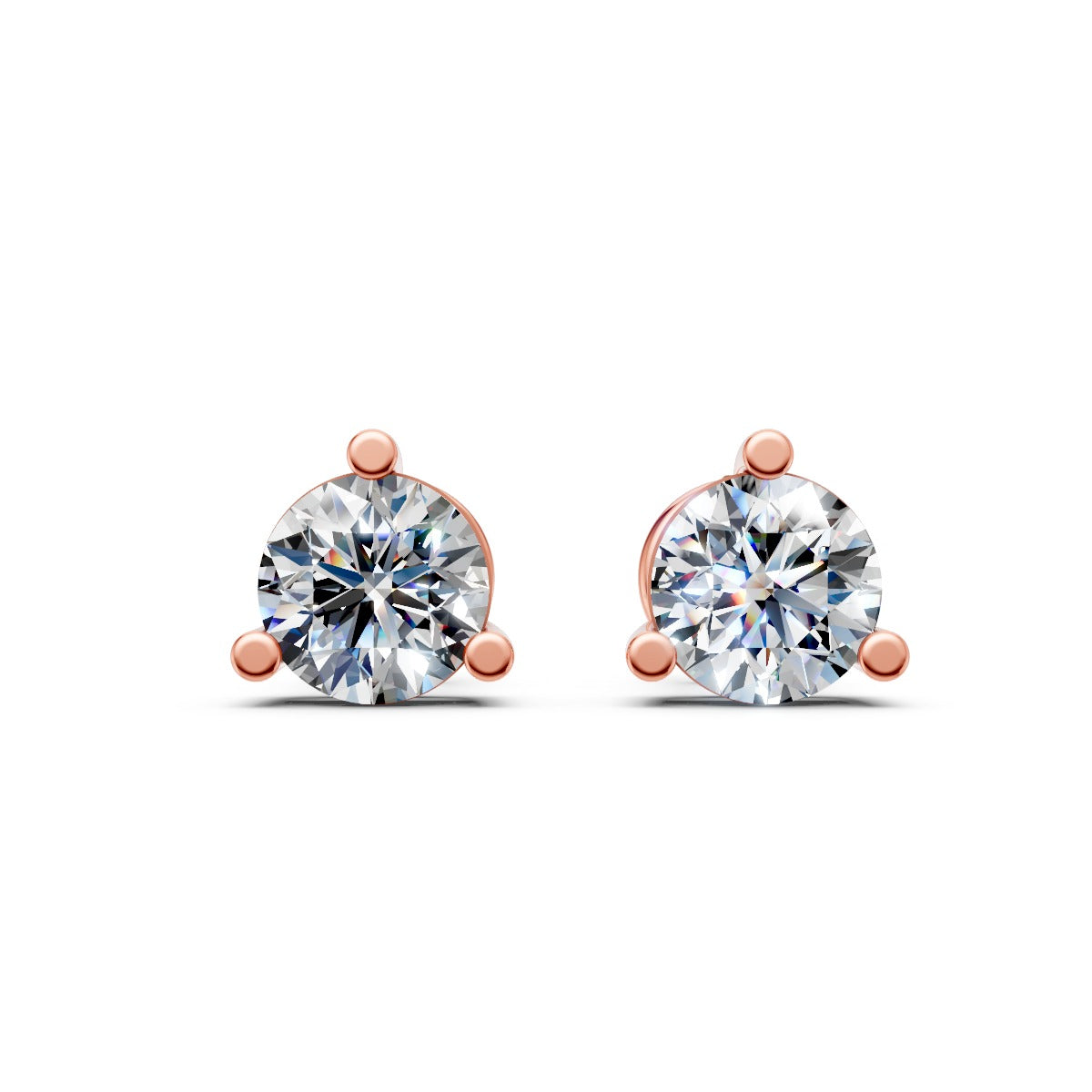 Classic Round Solitaire Diamond Stud