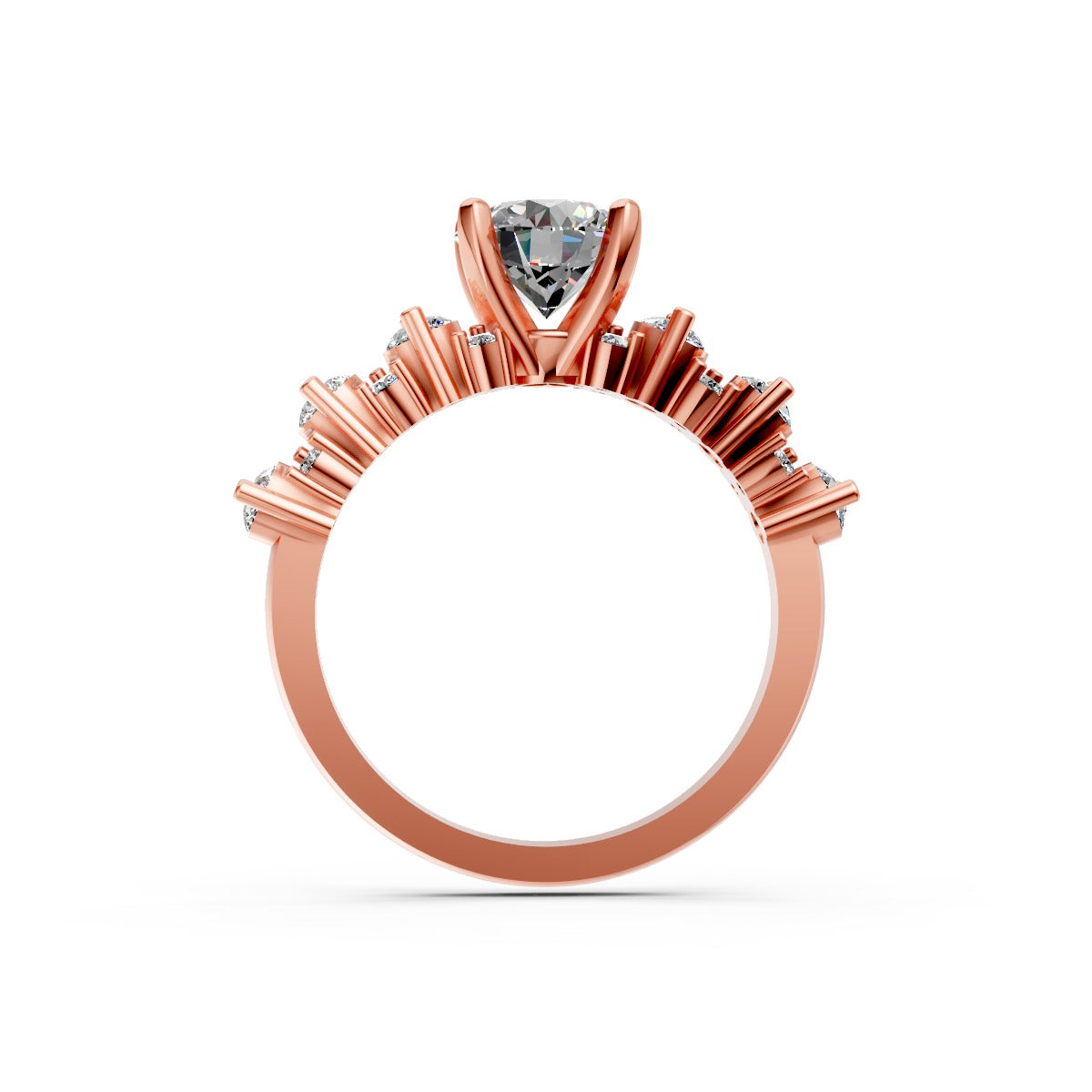 Asymmetrical Diamond Ring