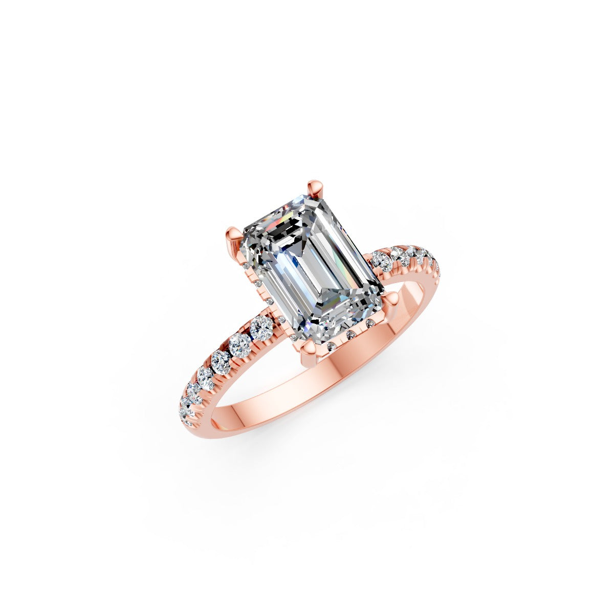 Emerald-Cut Solitaire Diamond Ring
