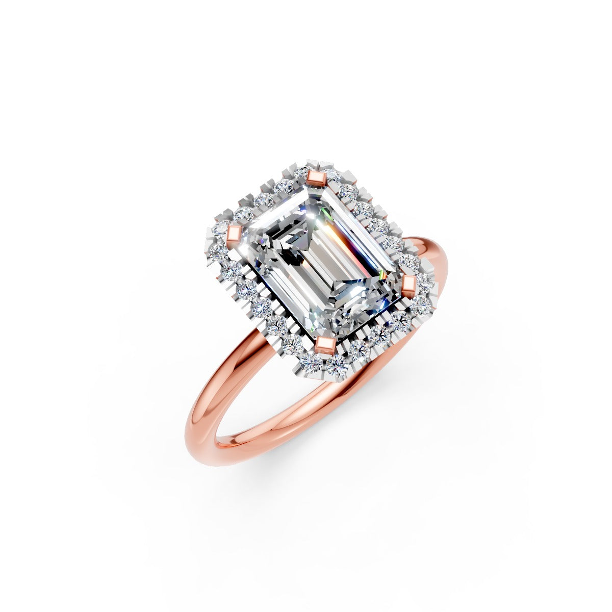 Stunning Emerald-Cut Solitaire Diamond Ring