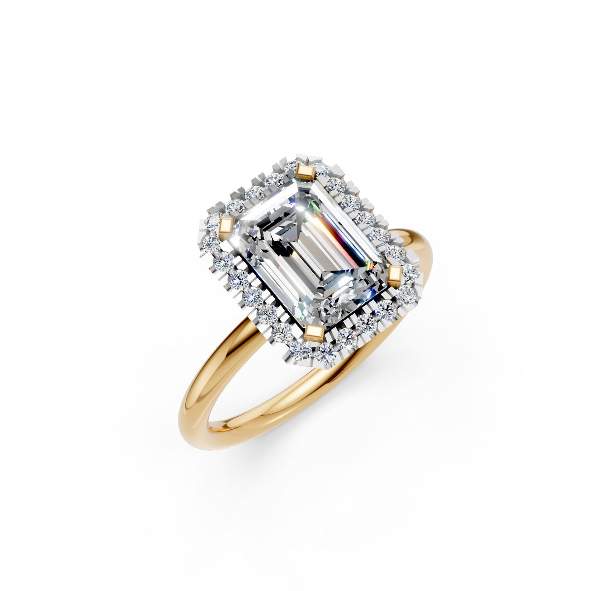 Stunning Emerald-Cut Solitaire Diamond Ring