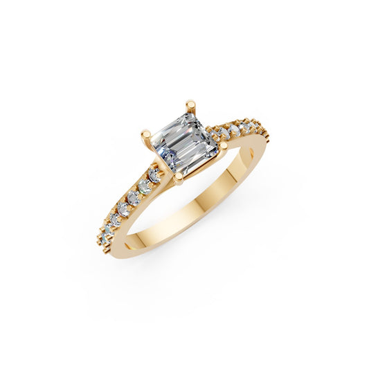 Princess-Cut Solitaire Diamond Ring
