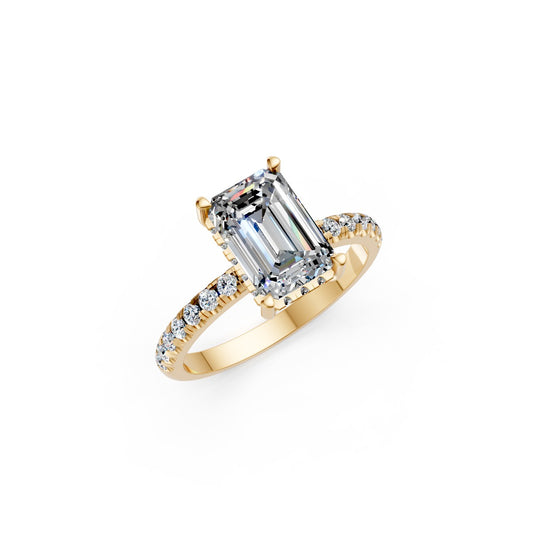 Emerald-Cut Solitaire Diamond Ring
