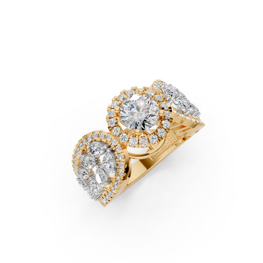 Celeste Crown Solitaire Diamond Ring