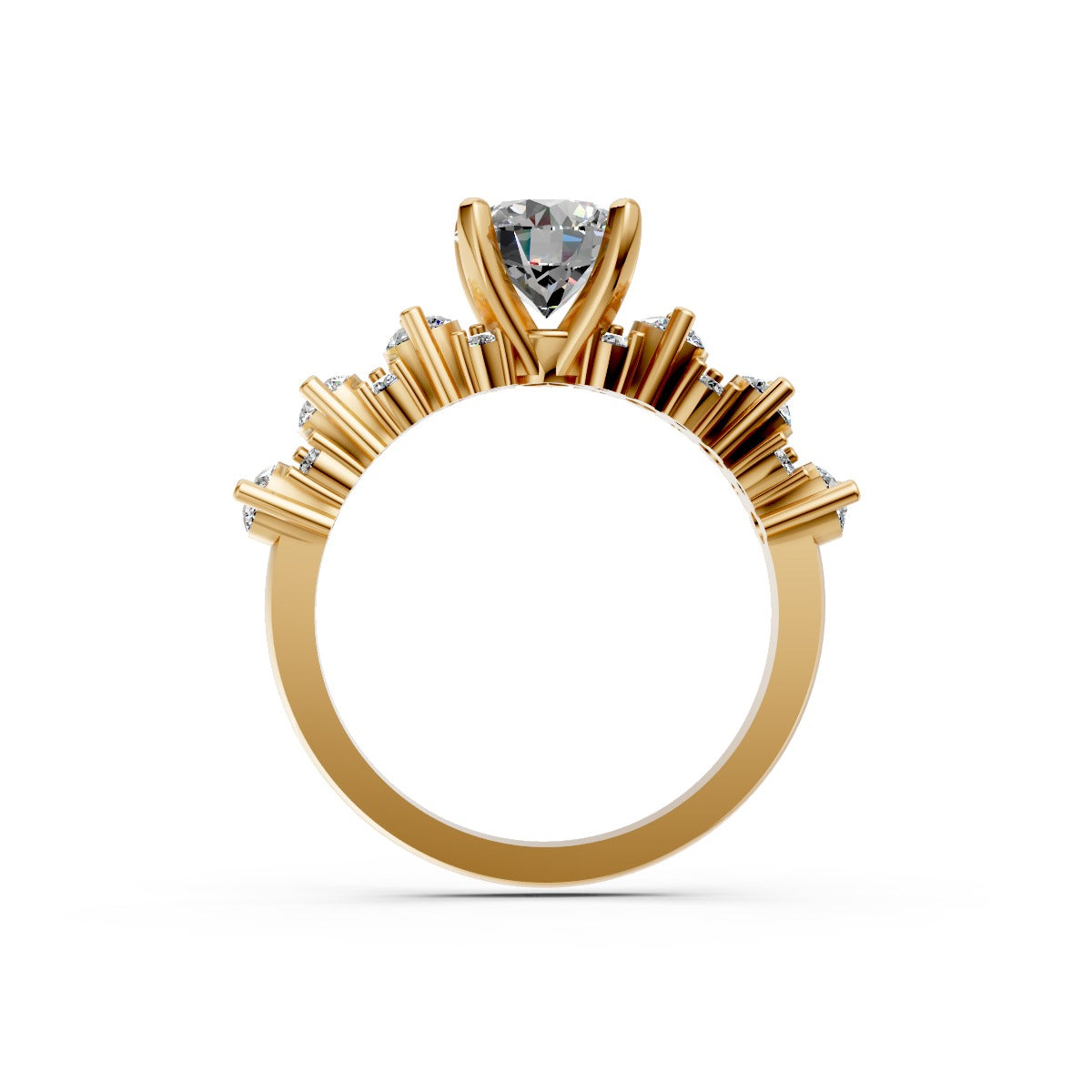 Asymmetrical Diamond Ring