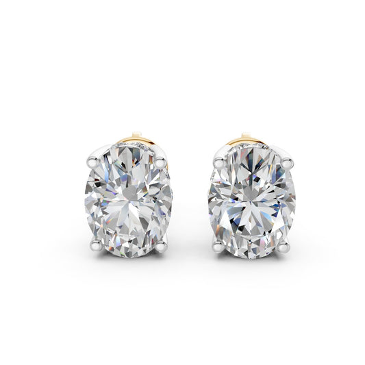 Oval-Cut Solitaire Stud