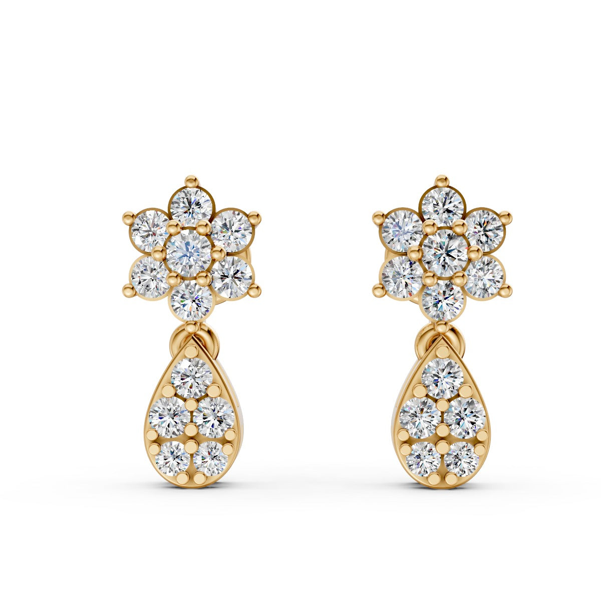 Diamond Bloom Tear Studs
